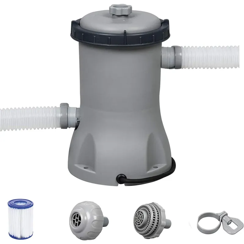 Economico Pompa di Filtraggio per Pulizia Acqua Portata 2.006 L/H Filtro Depurare Piscine