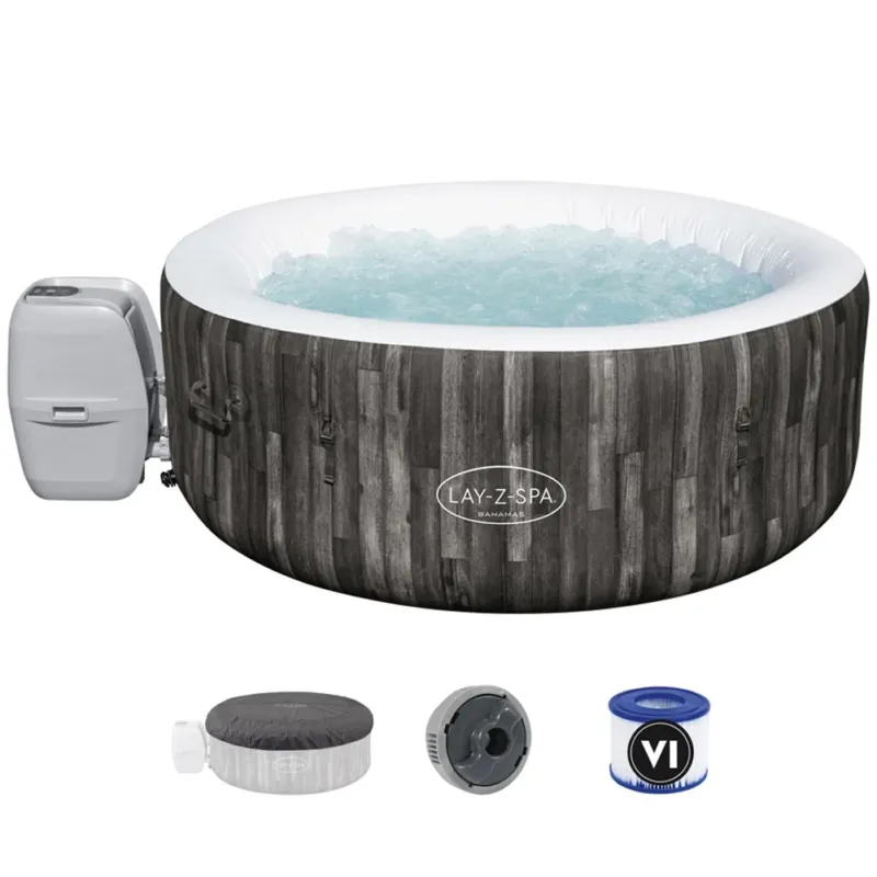 Soddisfatti O Rimborsati Piscina Spa Rotonda con Idromassaggio Jacuzzi Massaggiante con 120 Getti di Aria