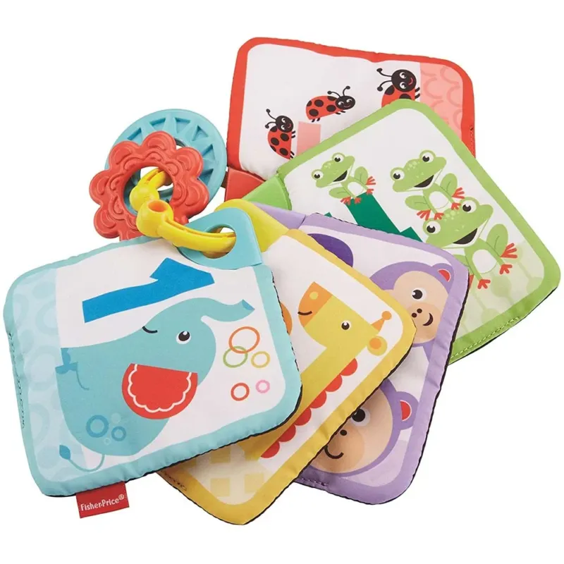 Fisher-Price Carte Soffici Ridi e Impara Primi Numeri 1-5 Carta Prima Infanzia Popolare