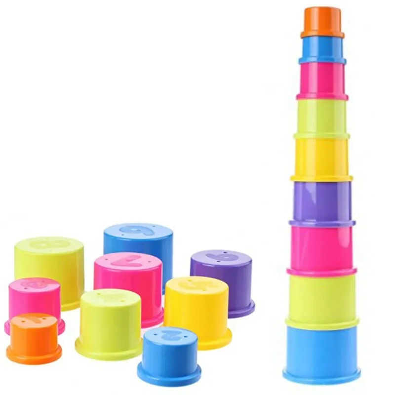 Offerta Limitata Costruzione Torre Piramide Giocattolo Bambini Gioco Prima Infanzia con Numeri