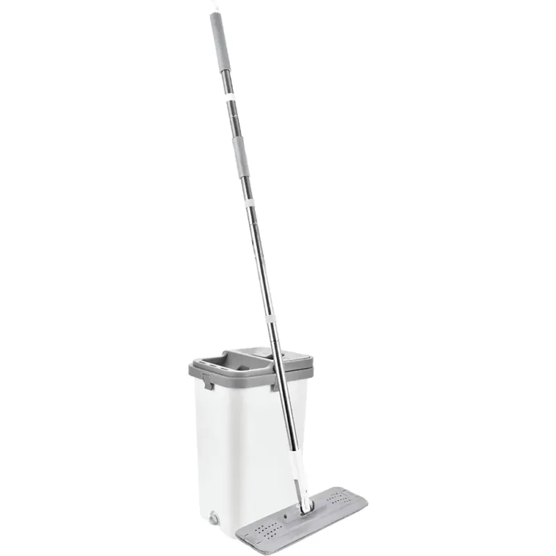 Lavapavimenti Mocio Grigio Rettangolare con Straccio in Microfibra e Ricambio Promozione Esclusiva