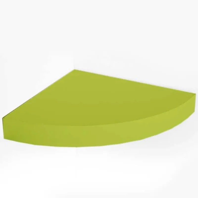 Spedizione Espresso Mensola Parete Angolare Scaffale Ripiano ad Angolo in Legno MDF Verde 24x4cm