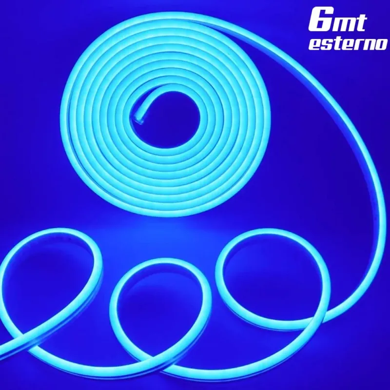 Esclusivo Striscia Strip Neon Led 6mt Blur Catena Luminosa Luci Natale Esterno
