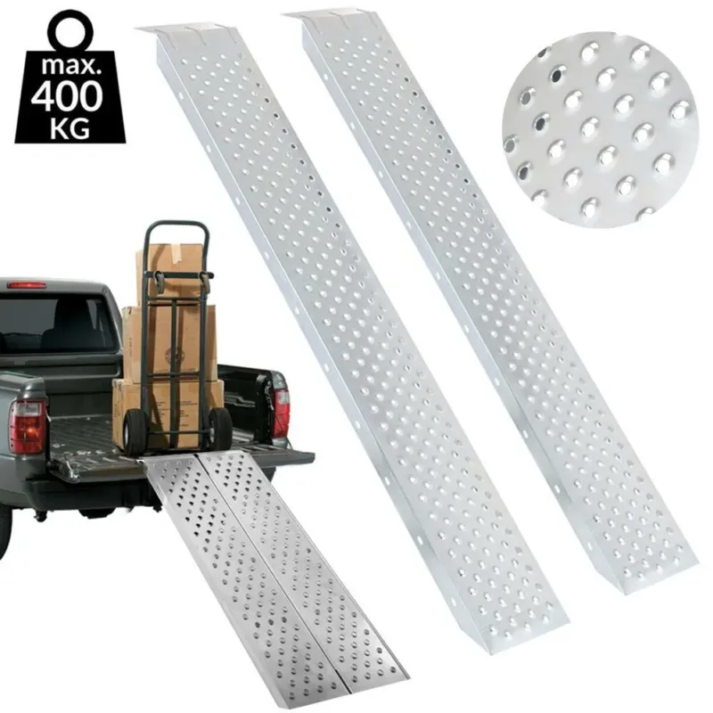 Quantità Limitata Coppia Rampe di Carico Pedana Antiscivolo 160x22cm Trattorino Quad Moto 400kg