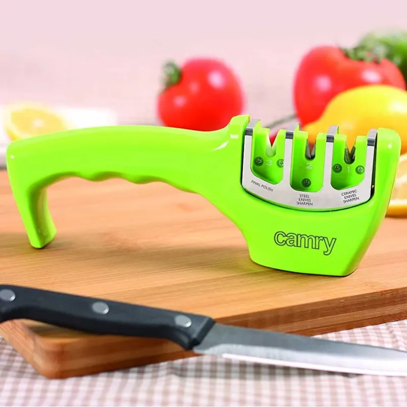 Affilacoltelli Affila Arrota Lame Coltelli e Forbici a 3 Fasi Accessori Cucina Offerta Limitata