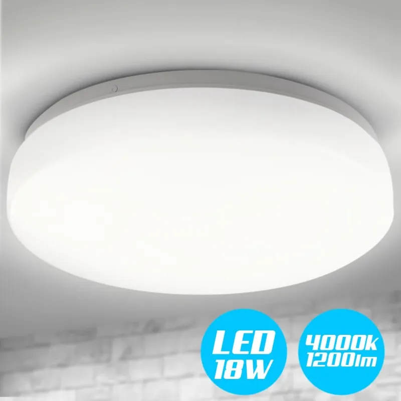 Novità Plafoniera LED Rotonda 18W Luce Bianca 4000K Naturale Lampada Soffitto 29cm