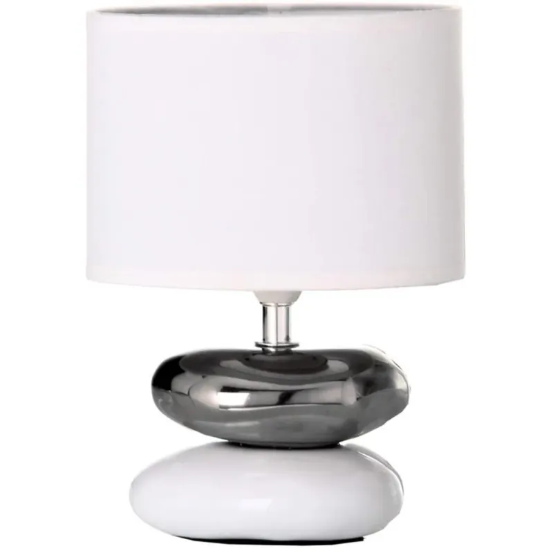 Offerta Speciale Lampada da Tavolo Lume Comodino Ceramica Tessuto Bianco Design Moderno Abatjour