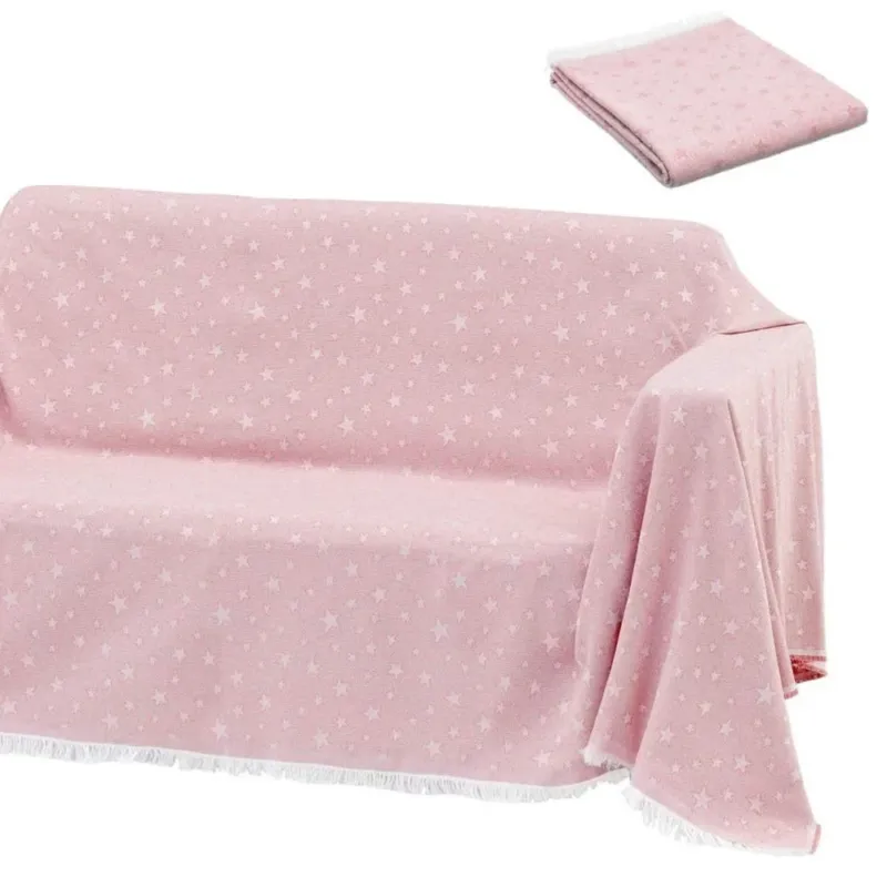 A Buon Prezzo Coperta Copri Divano Piedi Letto Multiuso 230x290cm Fantastia Stelle Rosa
