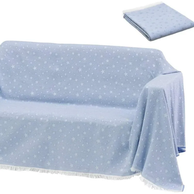 Offerta Limitata Coperta Copri Divano Piedi Letto Multiuso 180x290cm Fantastia Stelle Azzurro