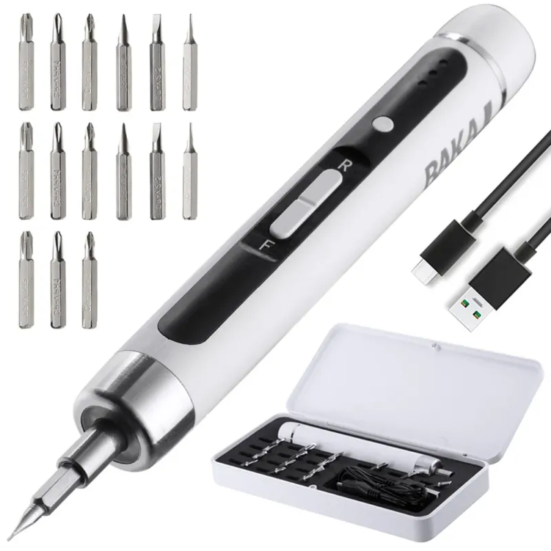 Mini Cacciavite Elettrico Precisione Ricarica USB Avvitatore Smartphone 15 Punte Ultimissimo Modello