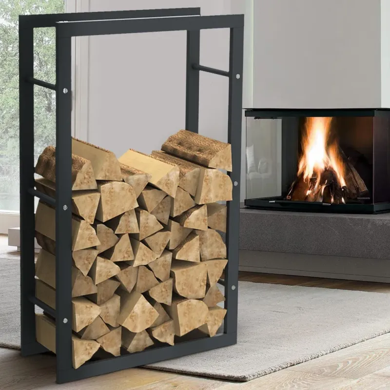 Ultime Pezzi Portalegna Supporto Metallo Porta Legna Interno Legnaia Camino Stufa 100x60x25cm