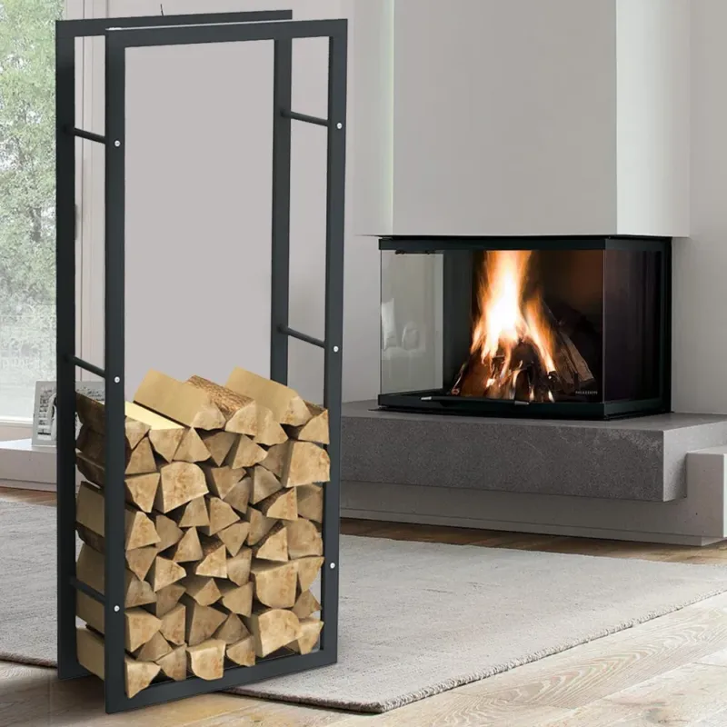 Non Perdere Portalegna Supporto Metallo Porta Legna Interno Legnaia Camino Stufa 150x60x25cm