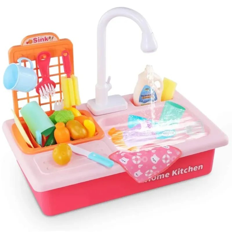 Saldi Lavandino Rubinetto Cucina Giocattolo Bambini Funzionante ad Acqua con Accessori