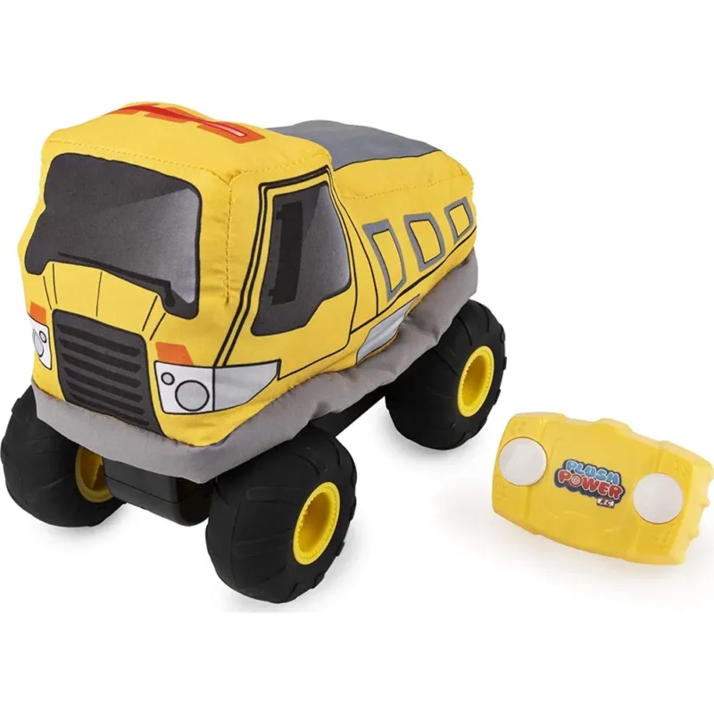 Camion Cantiere Radiococmandato Peluche Plush Power Giocattolo Bambini Giallo Quantità Limitata