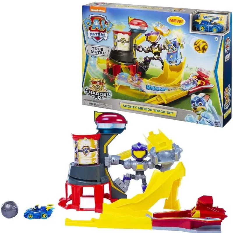 Paw Patrol Pista Macchinina Personaggio Chase Mighty Meteor Giocattolo Bambini Economico