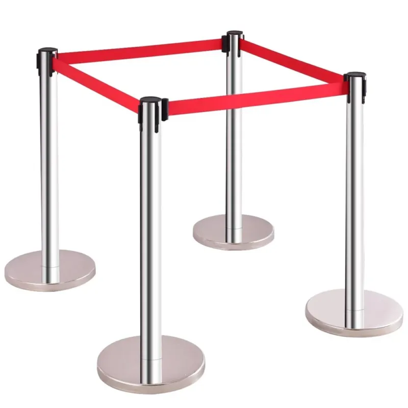Offerta Speciale Colonnine Segnapercorso Nastro 2mt Colinnina Palo Acciaio Segna Fila Separacode