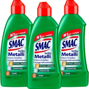 Pagamento Sicuro 3 x 250ml Smac Brilla Metalli Pulisce e Protegge Ottone Rame Cromature Bottiglia