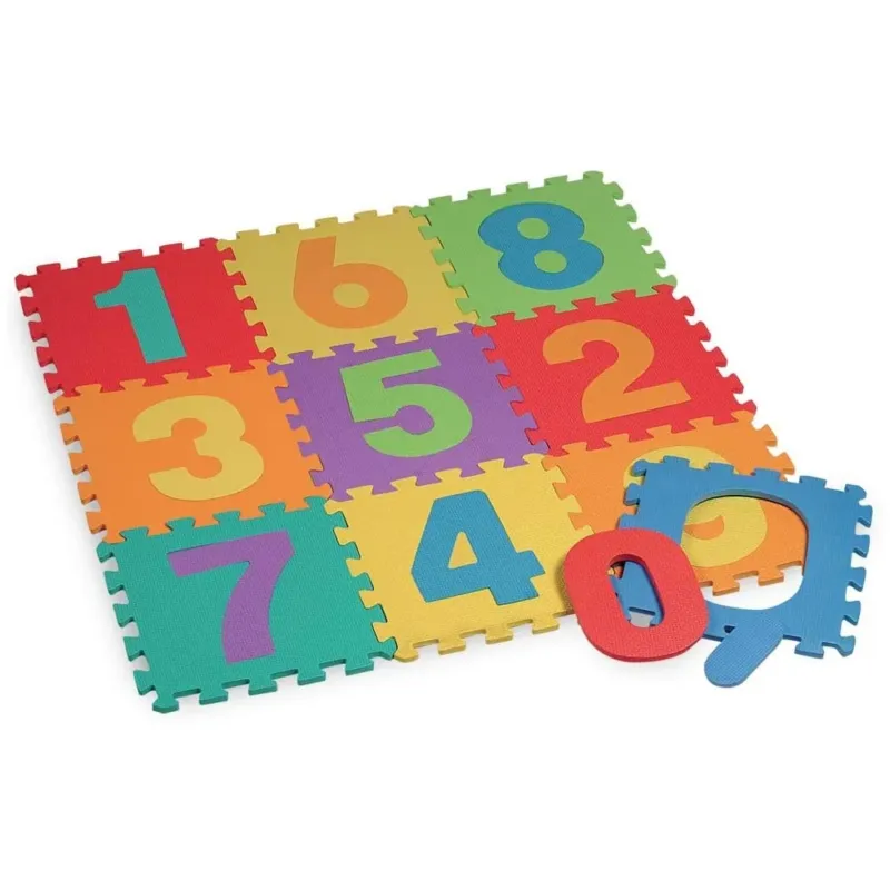 Tappetino Tappeto Puzzle Maxi Numeri Colorati Gioco Bambino 10pz 30x30 Gomma EVA Soddisfatti O Rimborsati