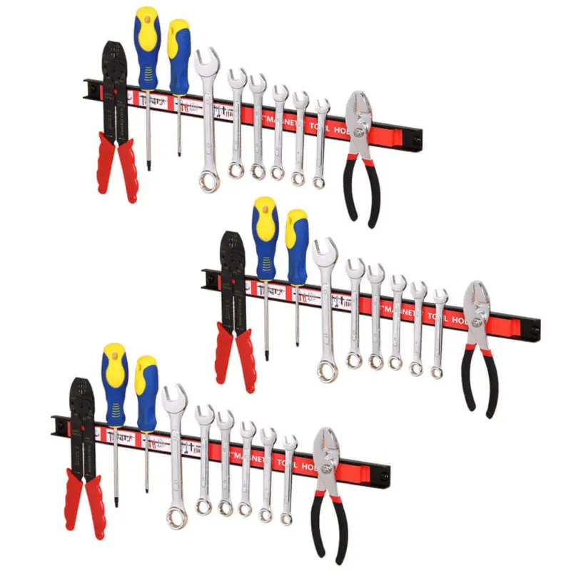 3pz Barra Magnetica Portautensili Supporto Porta Attrezzi Lavoro Coltelli 46cm Prezzo Ridotto