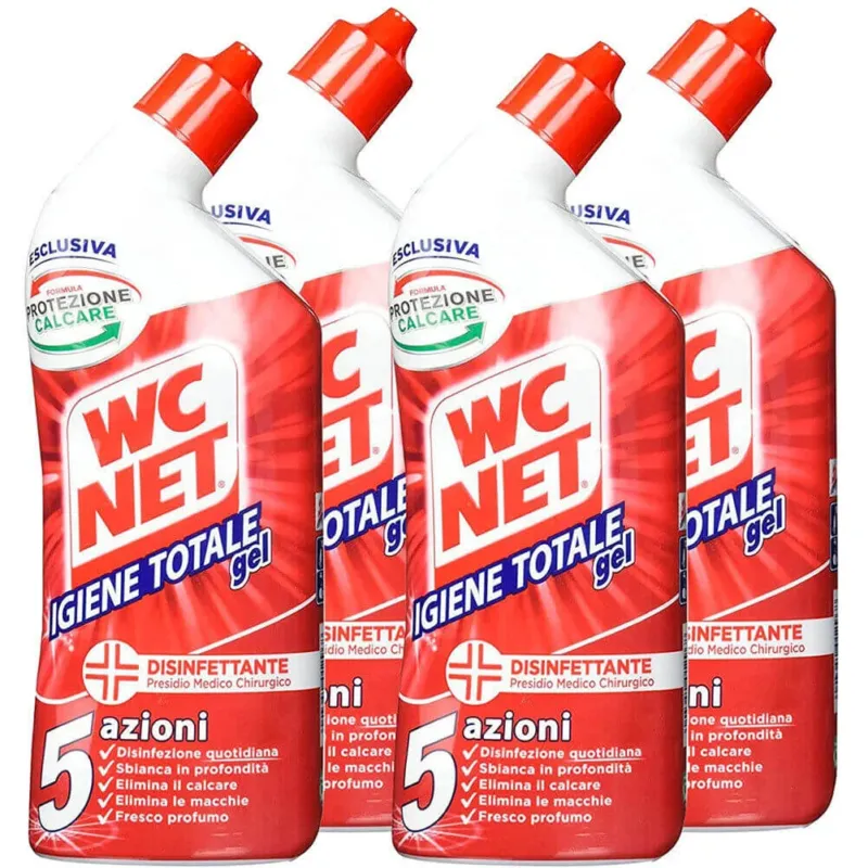 Promo Stagionale 6 x Wc Net 700ml Pulitore Liquido Igiene Totale Gel 5 Azioni Disinfettante