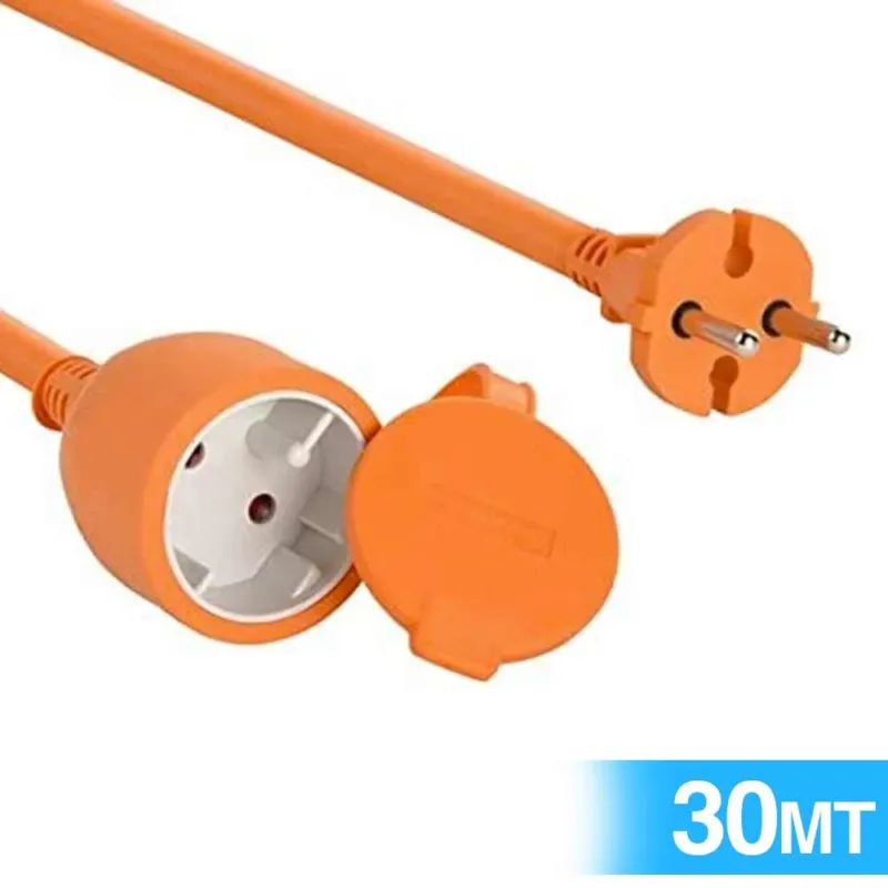 Prezzo Conveniente Prolunga Elettrica Esterno Giardino Cavo 30 Mt Spina Presa Shucko Impermeabile