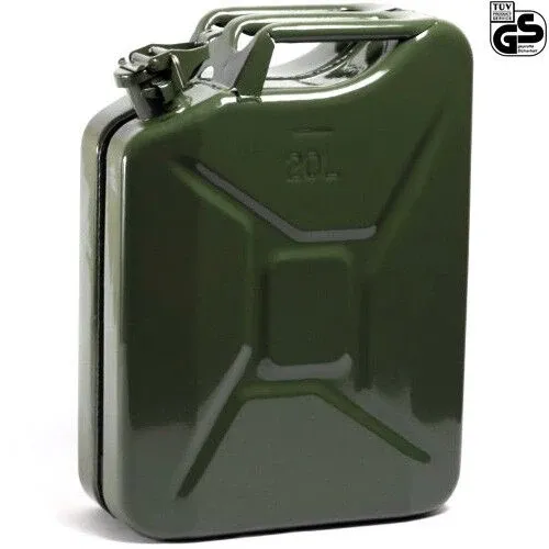 Ultimissimo Modello Tanica Militare 20 Litri In Metallo Per Benzina e Liquidi Chiusura Cricco Verde