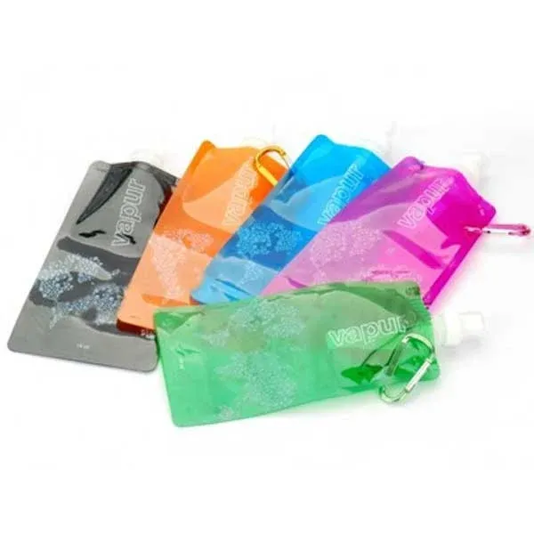 Bottiglia Acqua Borraccia Pieghevole 500 ml Moschettone Incluso Colori Assortiti Prezzo Ridotto