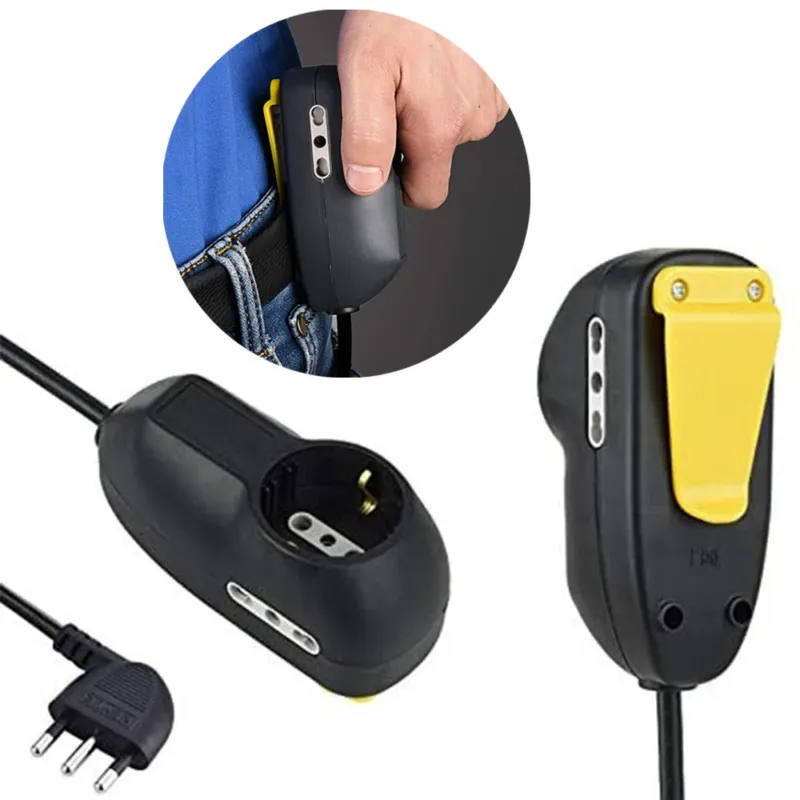 Offerta Lampo Prolunga Multipresa Elettrica 3 Posti Presa Schuko + 2 Italiana Con Clip Fibbia