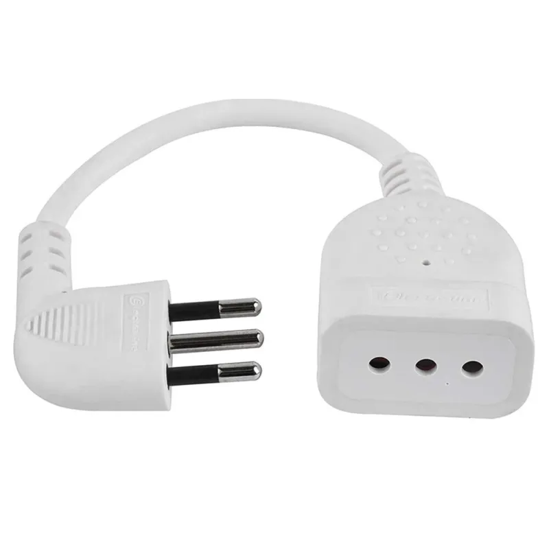Compra Oggi Stesso Mini Prolunga Elettrica Salvaspazio 20 cm Spina Presa Piccola 10A Bianco