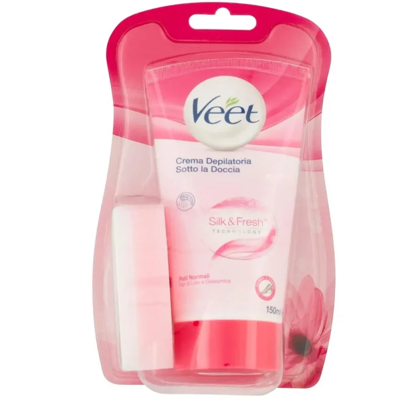 Compra Online Veet Crema Depilatoria Sotto la Doccia Pelli Normali con Gelsomino Fiori di Loto
