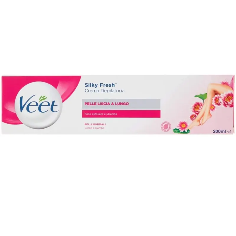 Professionale Veet Crema Depilatoria Silky Fresh Pelli Normali Corpo e Gambe Liscia a Lungo