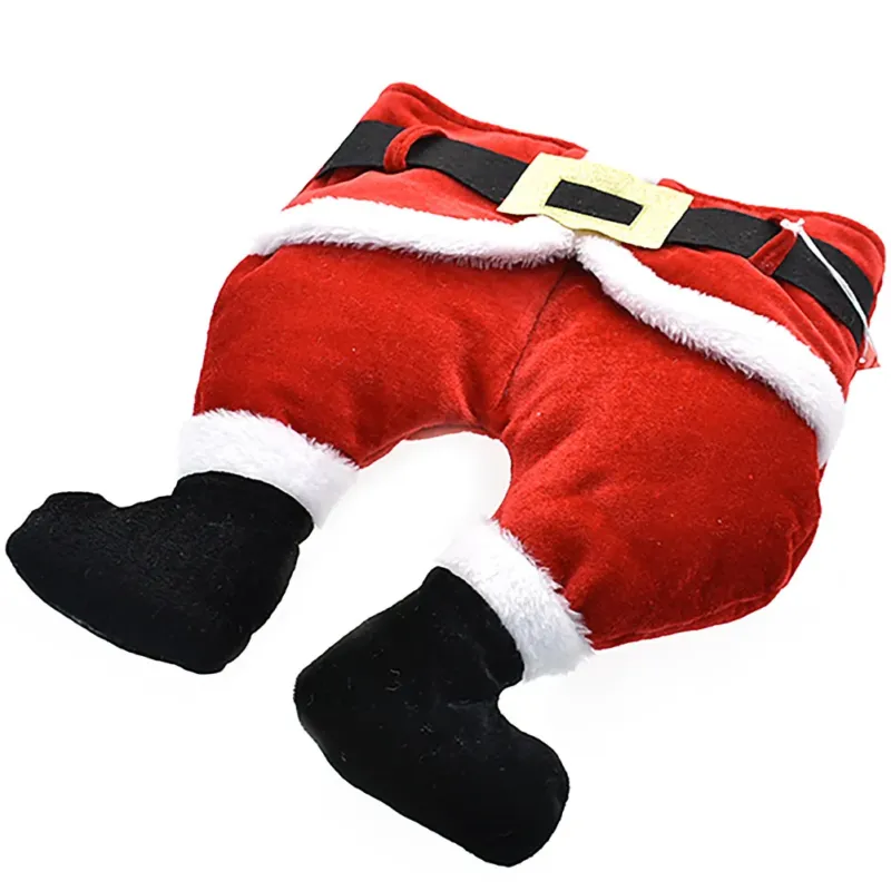Occasione Cappello Natalizio per Albero e Testa Gambe Babbo Natale Puntale Addobbi Festivi