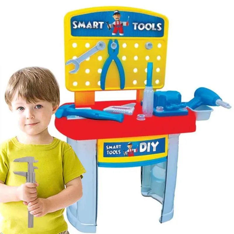Sconto Banco Attrezzi di Tommy Banco Lavoro 65cm Per Bambini 35pz Smart Tool Multicolor