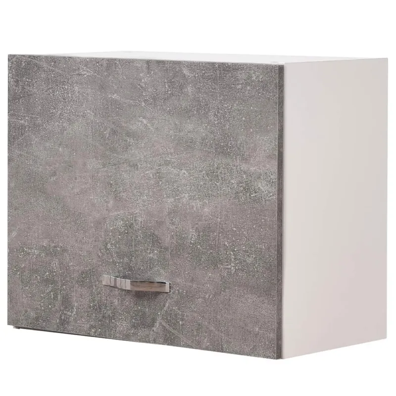 Super Prezzo Pensile da Cucina Ribaltabile Muro Armadio Sospeso Parete Colore Grigio Cemento