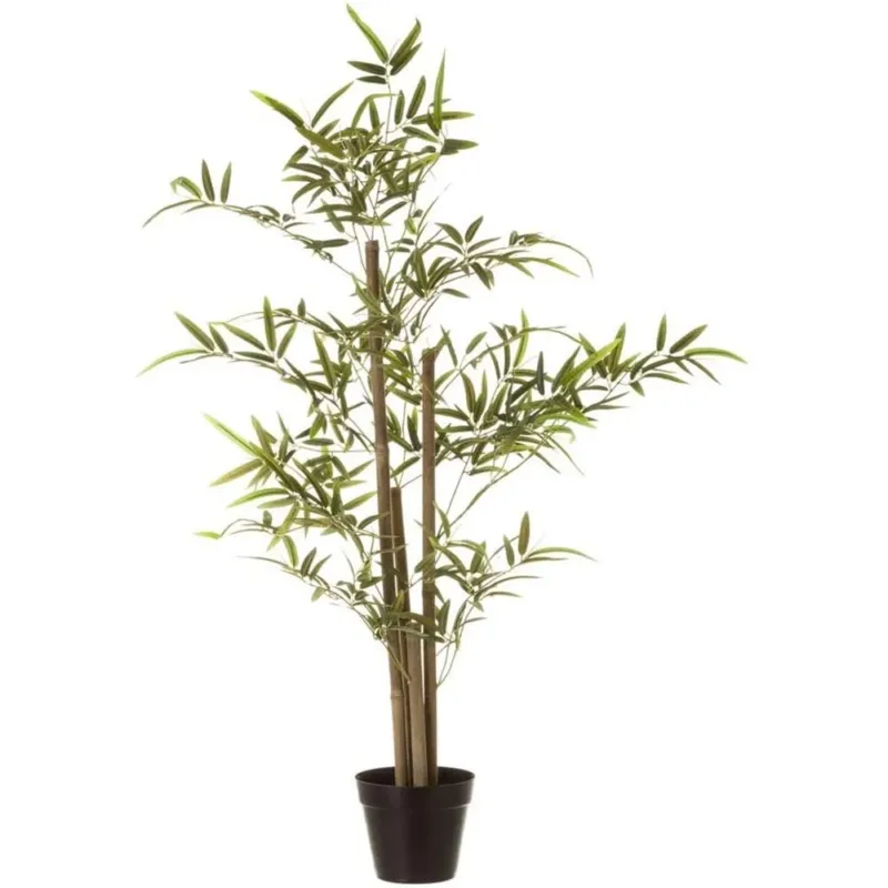 Non Perdere Pianta Artificiale Bambu Finto in Plastica con Vaso in PVC Altezza 100cm