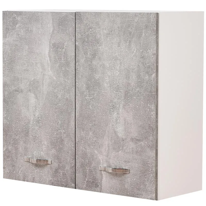 Promo Stagionale Pensile da Cucina Armadio Sospeso da Parete Doppia Anta Colore Grigio Cemento