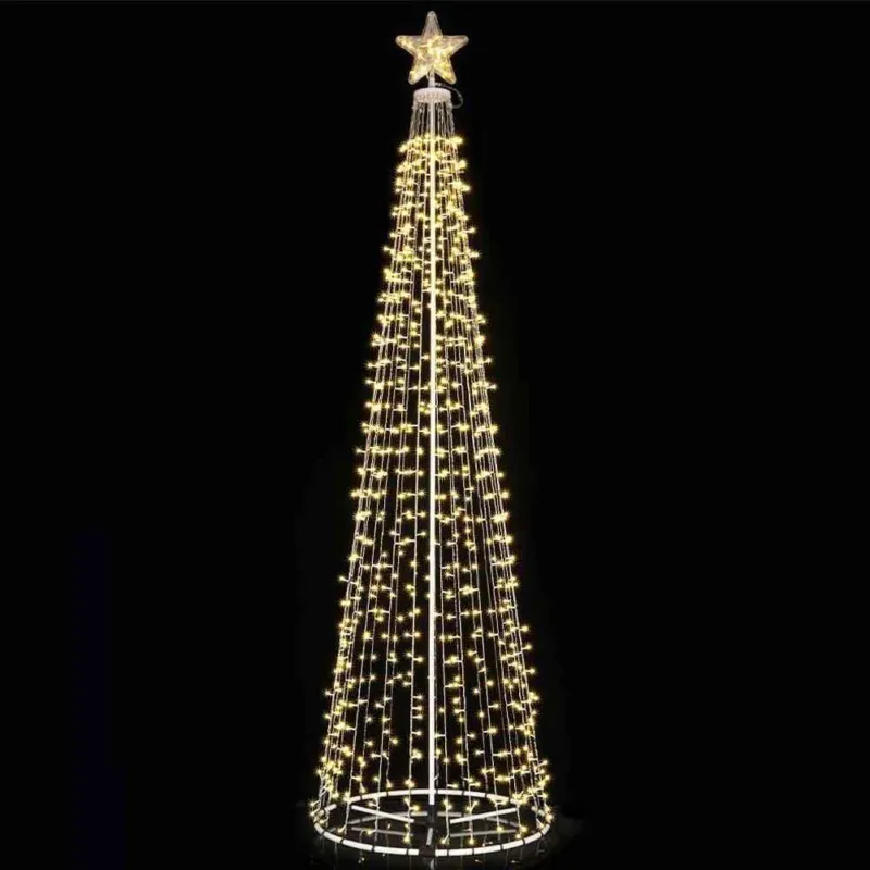 Albero Natale Luminoso Colore Bianco Caldo 753 LED 280cm Decorazione per Esterno Ultima Occasione