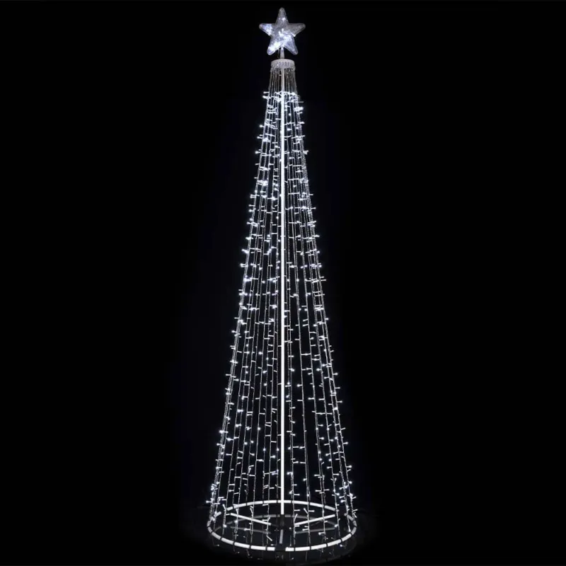Spedizione Espresso Albero Natale Luminoso Colore Bianco Freddo 753 LED 280cm Decorazione per Estern