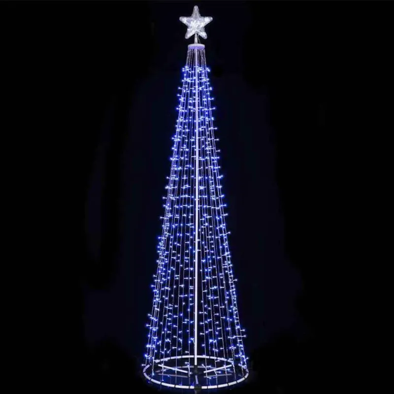 Albero Natale Luminoso Colore Blu 753 LED 280cm Decorazione Esterno Natalizio Vendita Finale