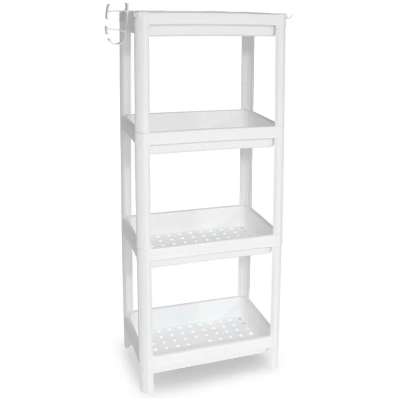 Prezzo Ridotto Mobile da Bagno Armadietto Portasciugamani 4 Ripiani Scaffali Colore Bianco