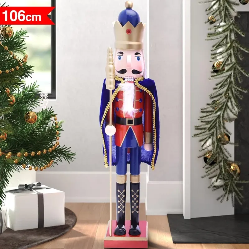 Consegna Rapida Soldato Schiaccianoci di Natale in Legno Altezza 106 cm Decorazioni Natalizie
