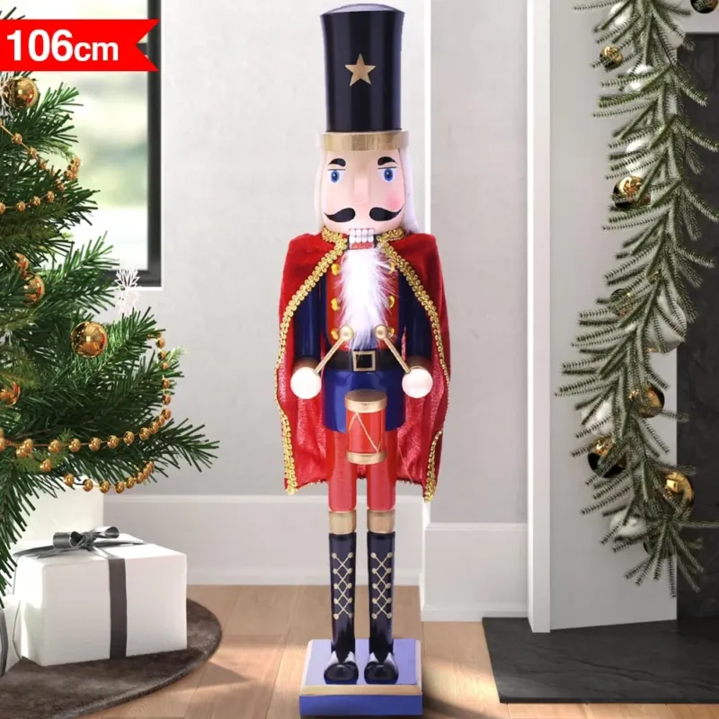 Soldato Schiaccianoci di Natale in Legno Altezza 106 cm Decorazioni Natalizie Solo Oggi