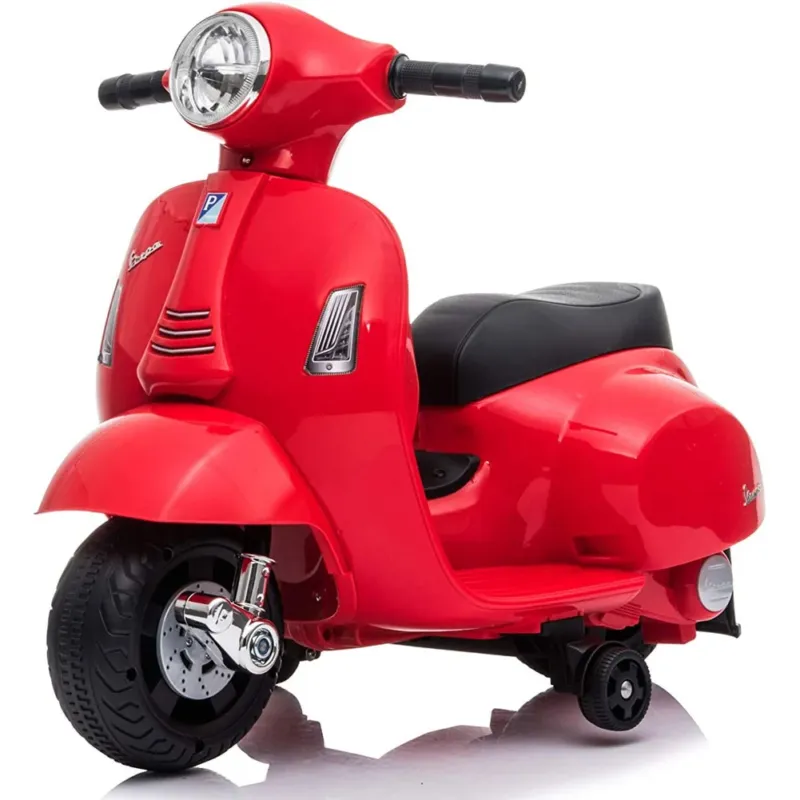 Vespa Elettrica Piaggio 6 Volt per Bambini con Fari e Clacson Colore Rosso Spedito Oggi