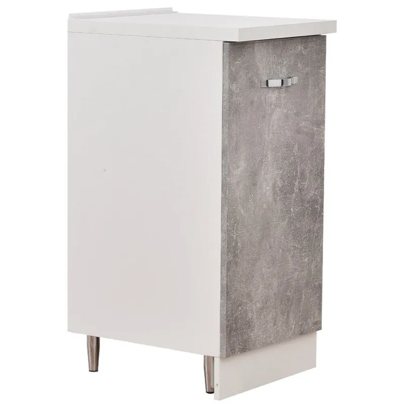 Offerta Speciale Mobile Base per Cucina Componibile Colore Grigio Cemento con 1 Anta 2 Scomparti