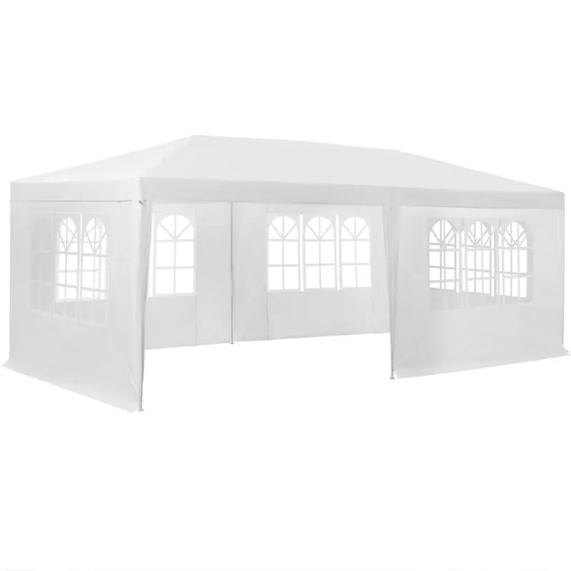 Gazebo da Giardino 3 x 6 Mt Tendone per Fiere Mercati Feste - Finestre per Luce Offerta