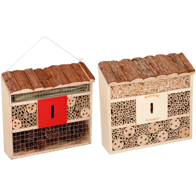 Casetta per Insetti da Giardino Legno 30x10x28cm Api Farfalle Colori Assortiti Ordina Subito
