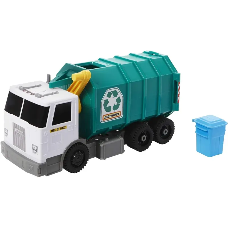 Prezzo Basso Matchbox Camion Nettezza Urbana Raccolta Differenziata Luci e Suoni Idea Regalo