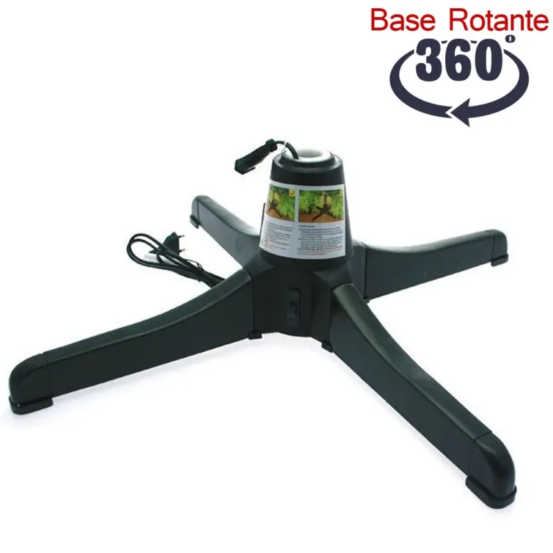 Base Girevole per Albero di Natale con Attacco per Luci Rotante 360 gradi Nuovo Professionale