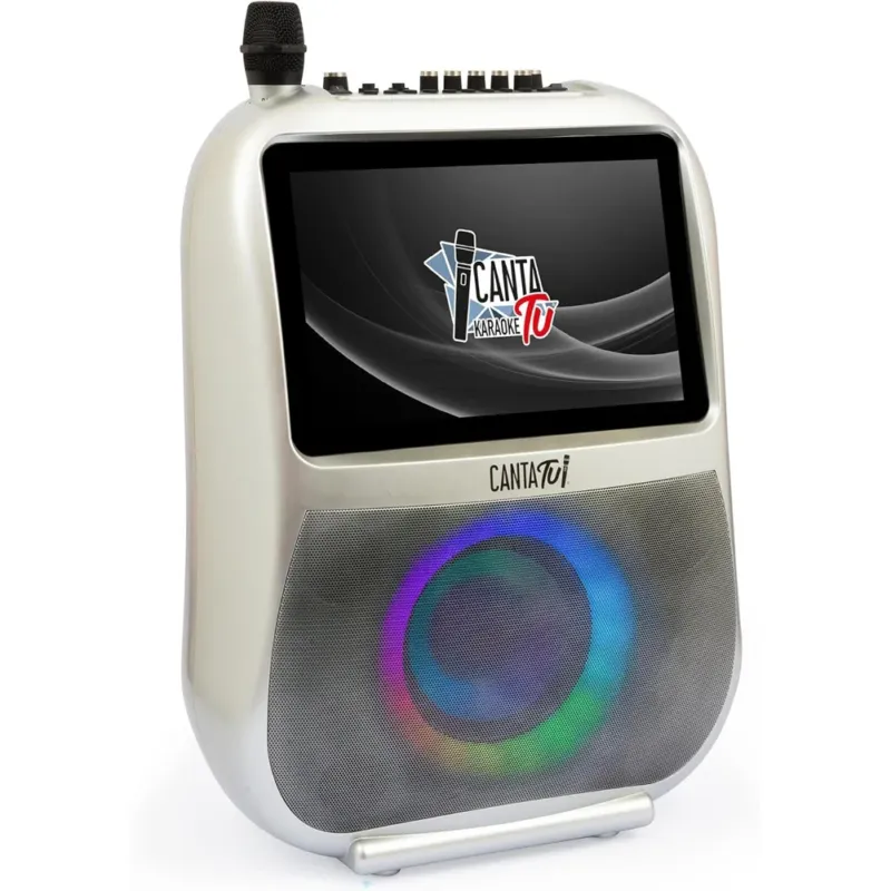 Canta Tu Karaoke PRO Argento Microfono Wireless Effetti Vocali e Display Touch Offerta Lampo