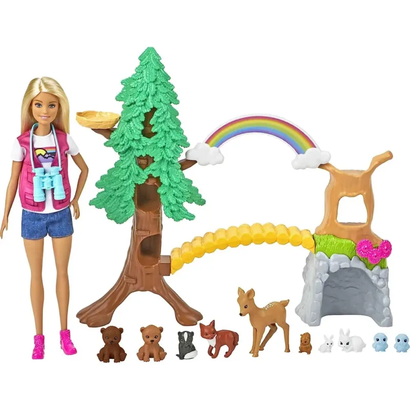 Scelto Dai Clienti Barbie Playset Cacciaboschi con Bambola 10 Cuccioli e Accessori Idea Regalo